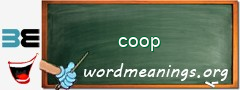 WordMeaning blackboard for coop